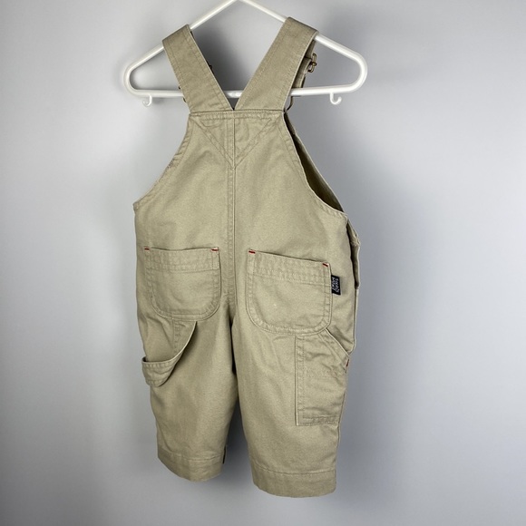Souris Mini Khaki Carpenter Overalls Embroidered Dog 6 Months - Picture 2 of 7